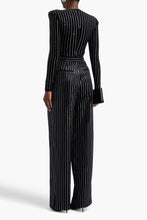 Load image into Gallery viewer, Alex Perry - Velvet Tailored Pants - Black Crystal - 14 - NWT
