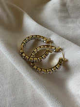 Load image into Gallery viewer, éthéréé collection - Double diamonte hoop earrings
