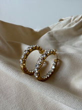 Load image into Gallery viewer, éthéréé collection - Double diamonte hoop earrings
